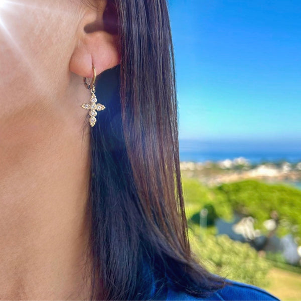 Boucles d'oreilles croix
