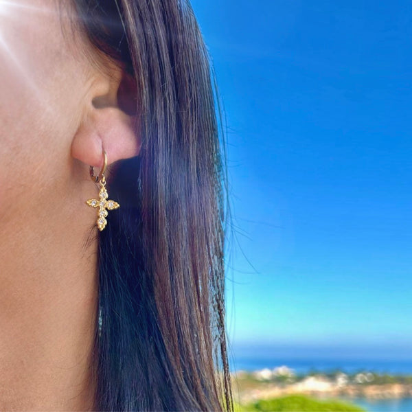 Boucles d'oreilles croix
