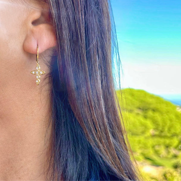 Boucles d'oreilles croix
