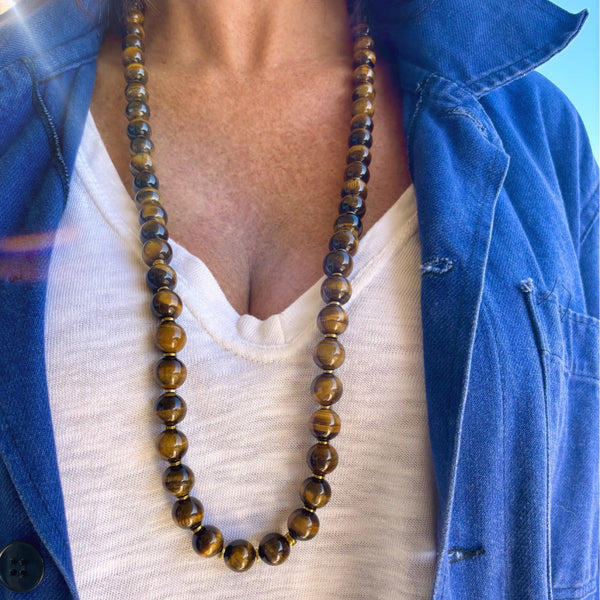Collier Long Oeil du tigre