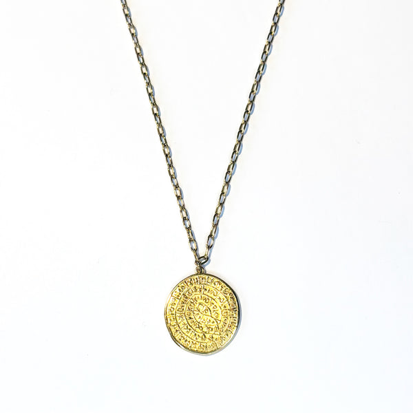 Collier Doré médaille Phaïstos
