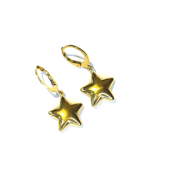 Boucles d'oreilles ÉTOILES bombées