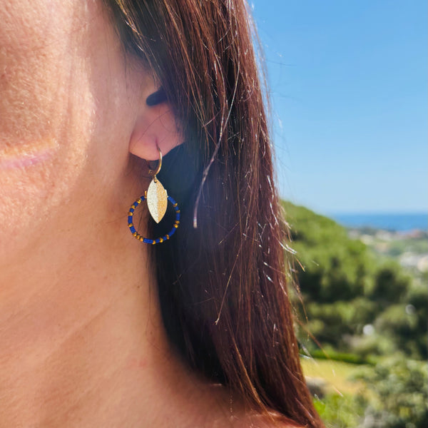 Petites boucles miyuki marine