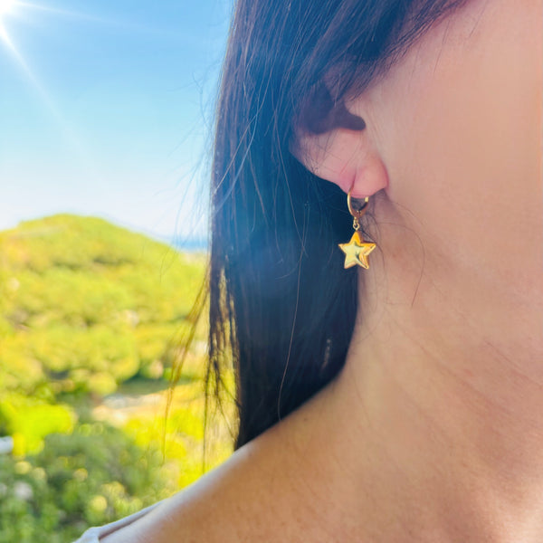 Boucles d'oreilles ÉTOILES bombées